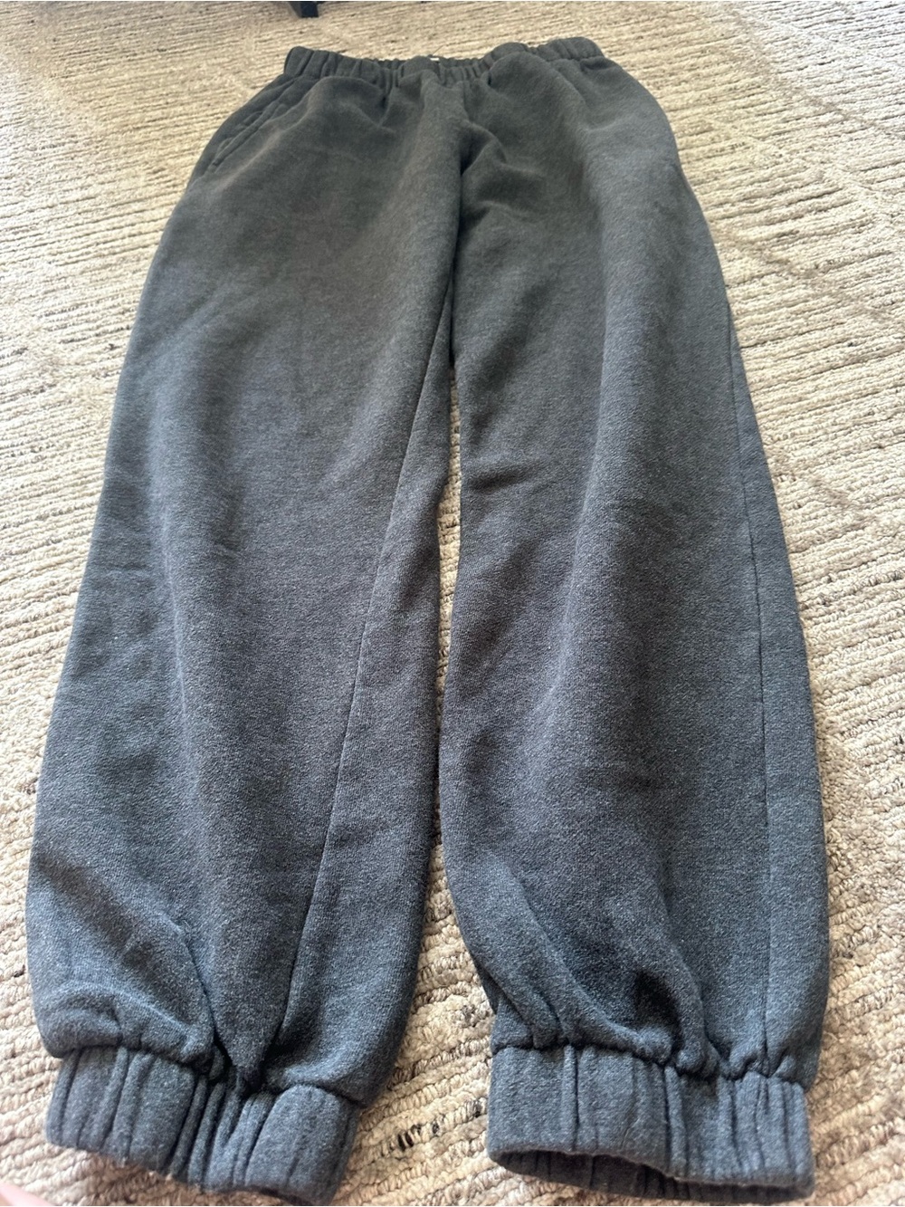Brandy Melville Charcoal Gray Fleece Joggers